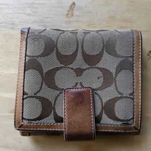 Coach Brown and Tan Wallet